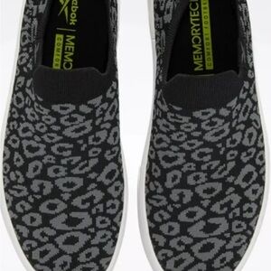 Reebok Slip-On Athletic Shoes in Black and Gray